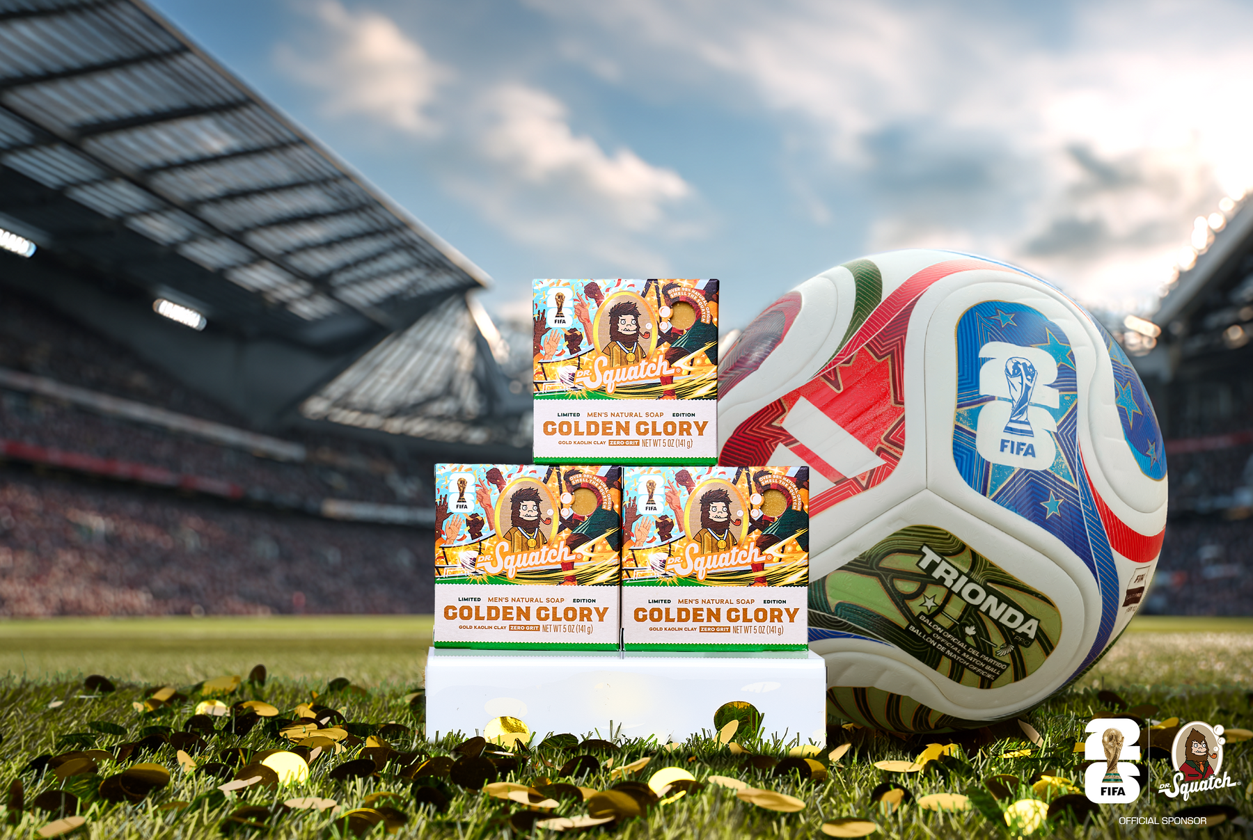 FIFA Golden Glory 3-Pack Bar Soap Bundle - Easy Outdoor Set