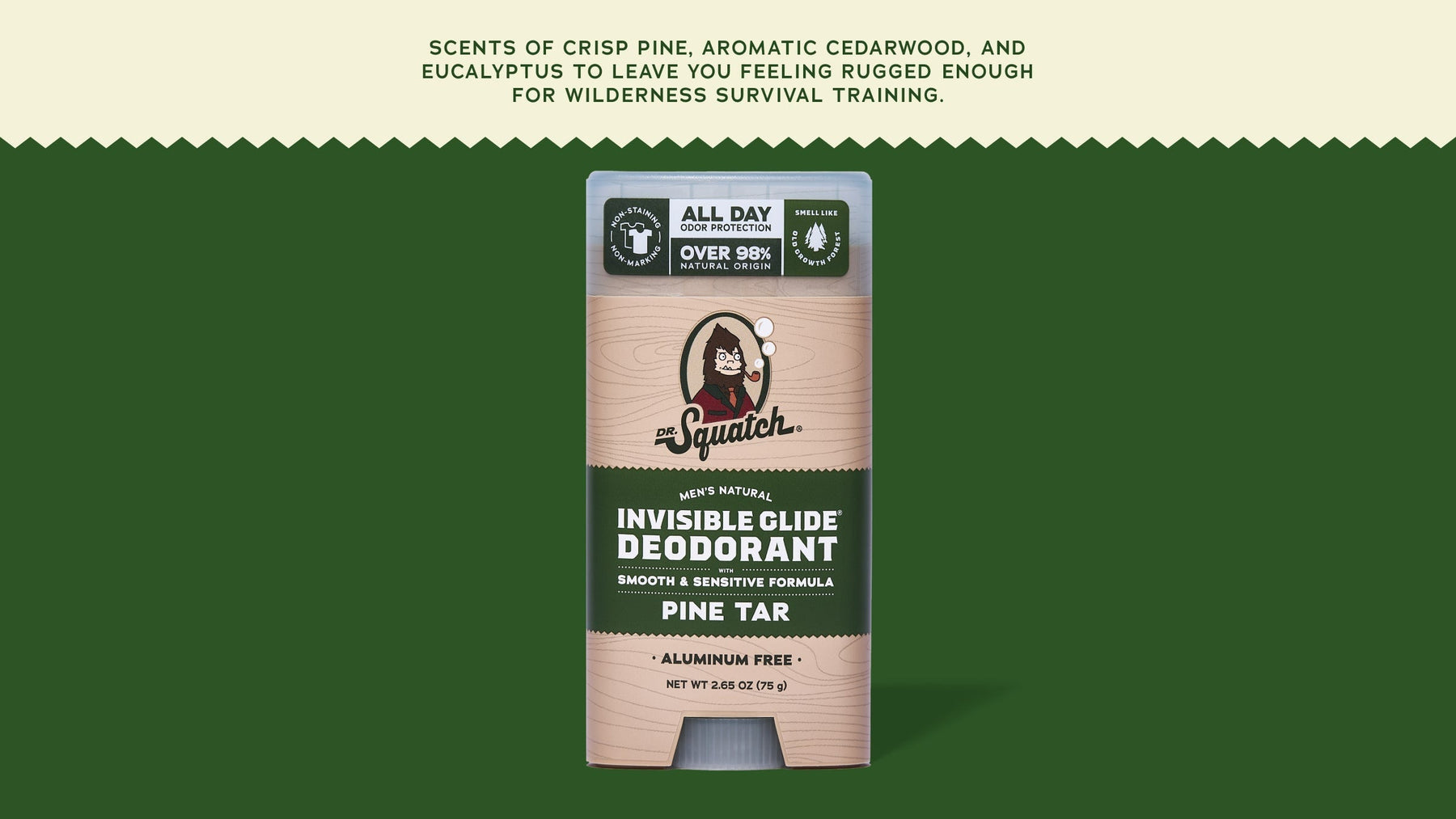 Pine Tar Invisible Glide Deodorant - Modern Daily Guard