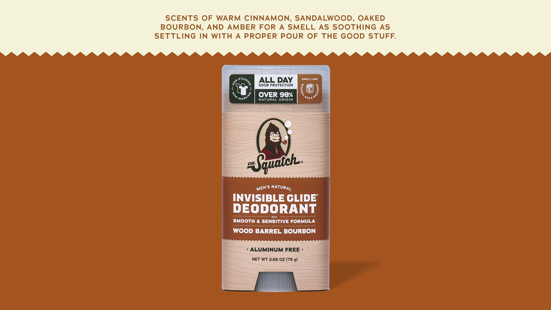 Wood Barrel Bourbon Invisible Glide Deodorant - Daily Shield